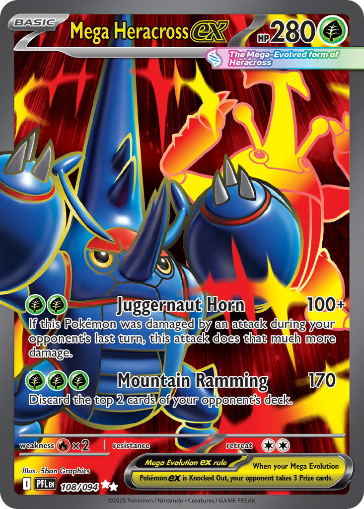 Mega Heracross ex Pokemon card