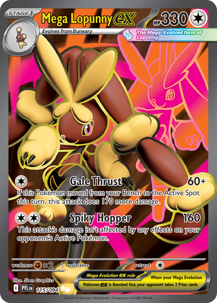 Mega Lopunny ex Pokemon card