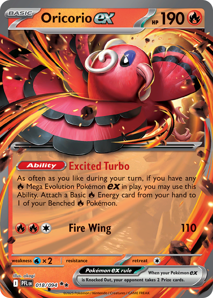 Oricorio ex Pokemon card