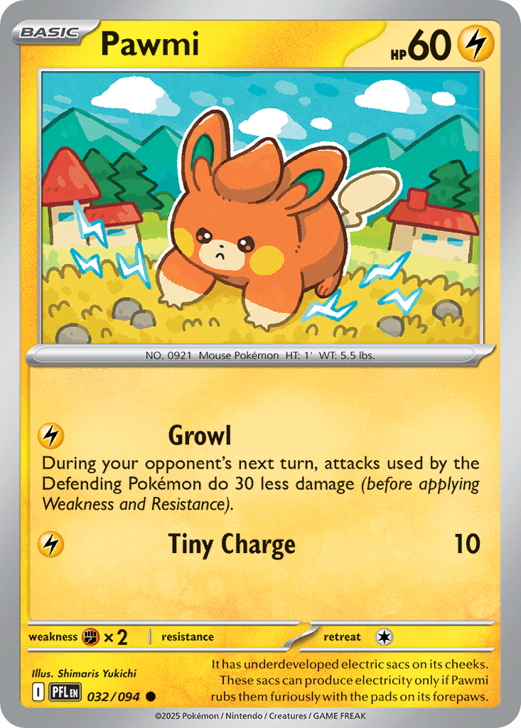 Pawmi Pokemon card