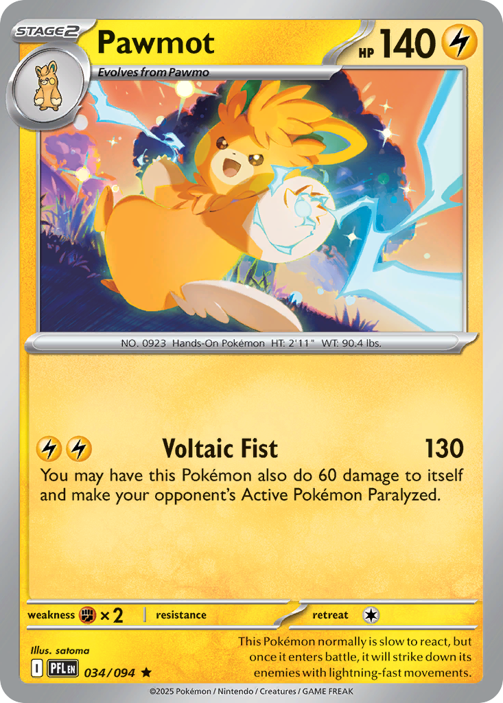 Pawmot Pokemon card