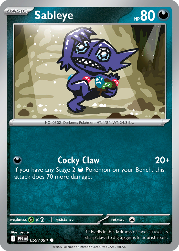 Sableye Pokemon card