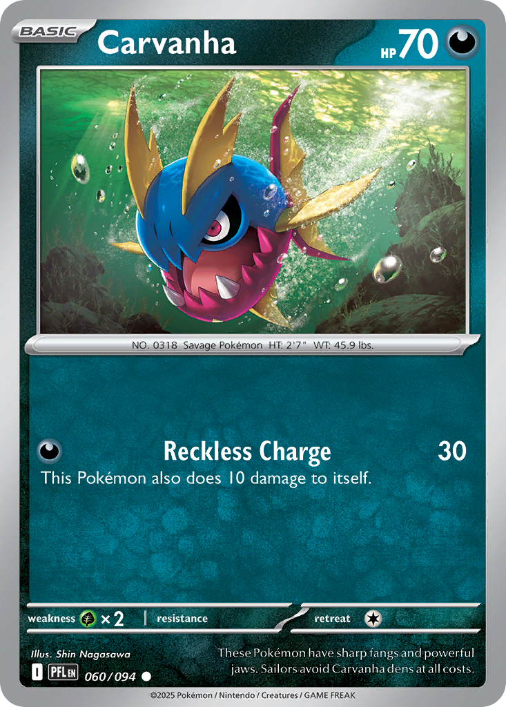 Carvanha Pokemon card