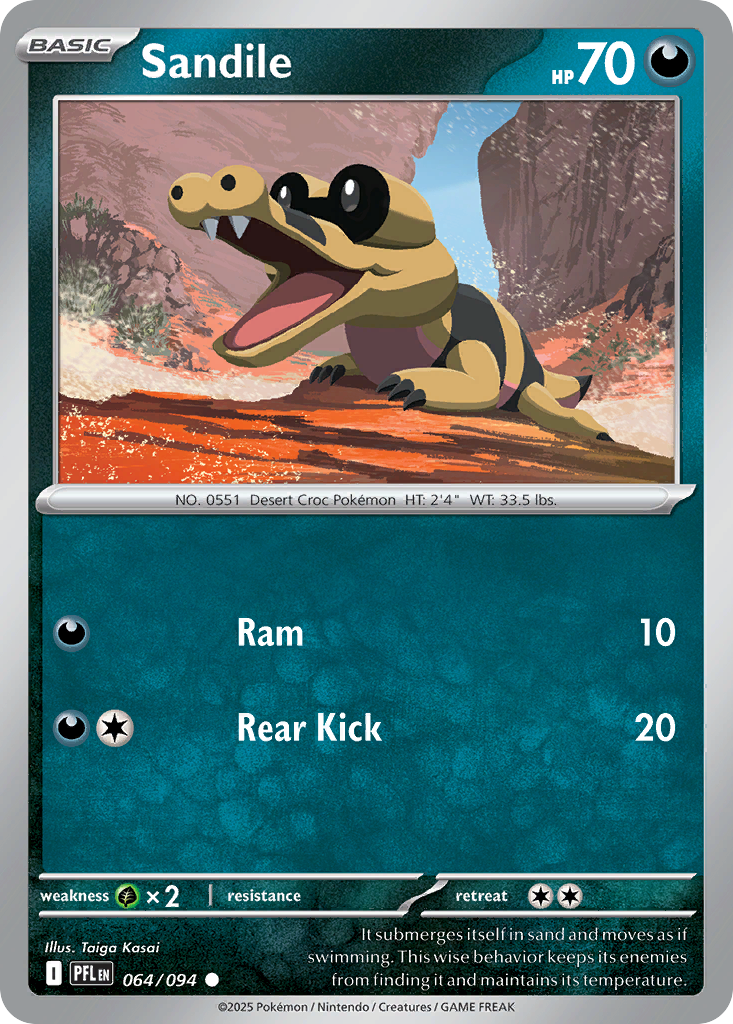 Sandile Pokemon card