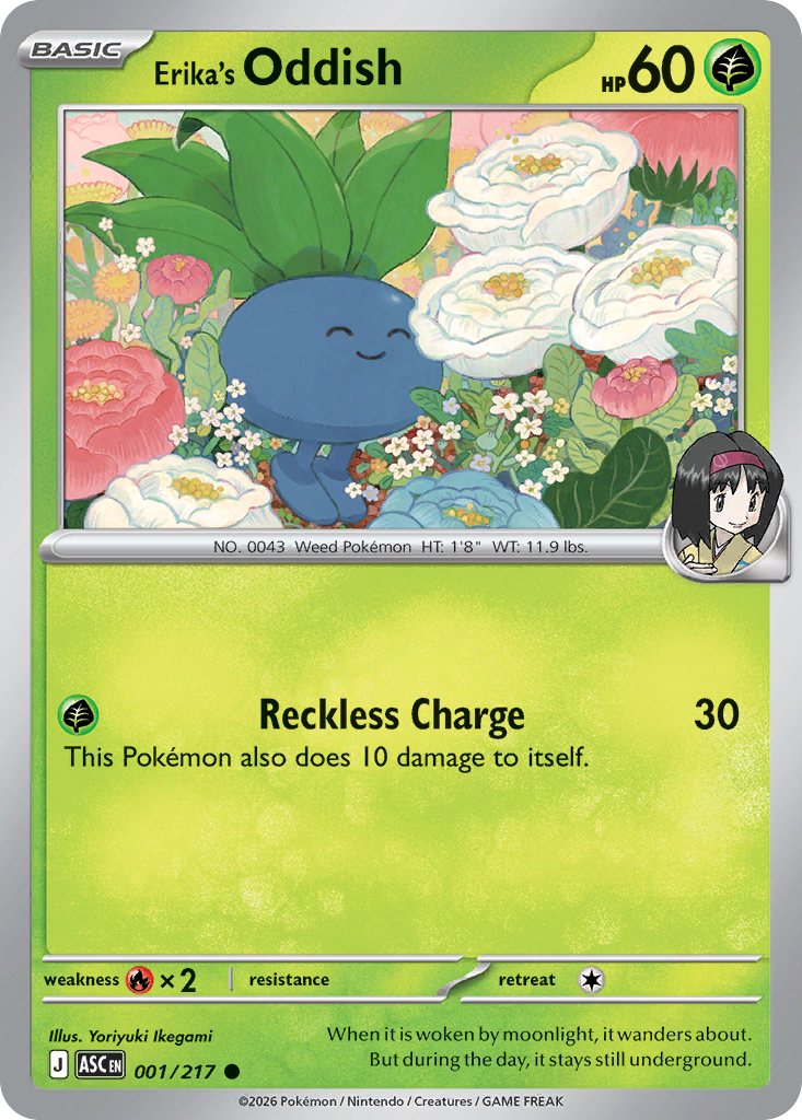 Erika's Oddish Pokemon card