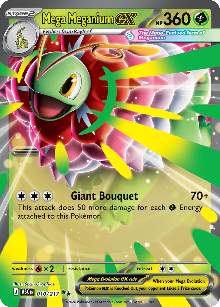 Mega Meganium ex Pokemon card