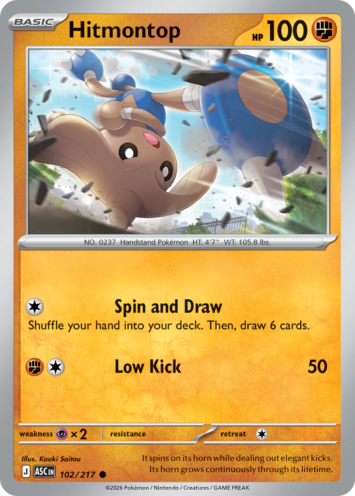 Hitmontop Pokemon card