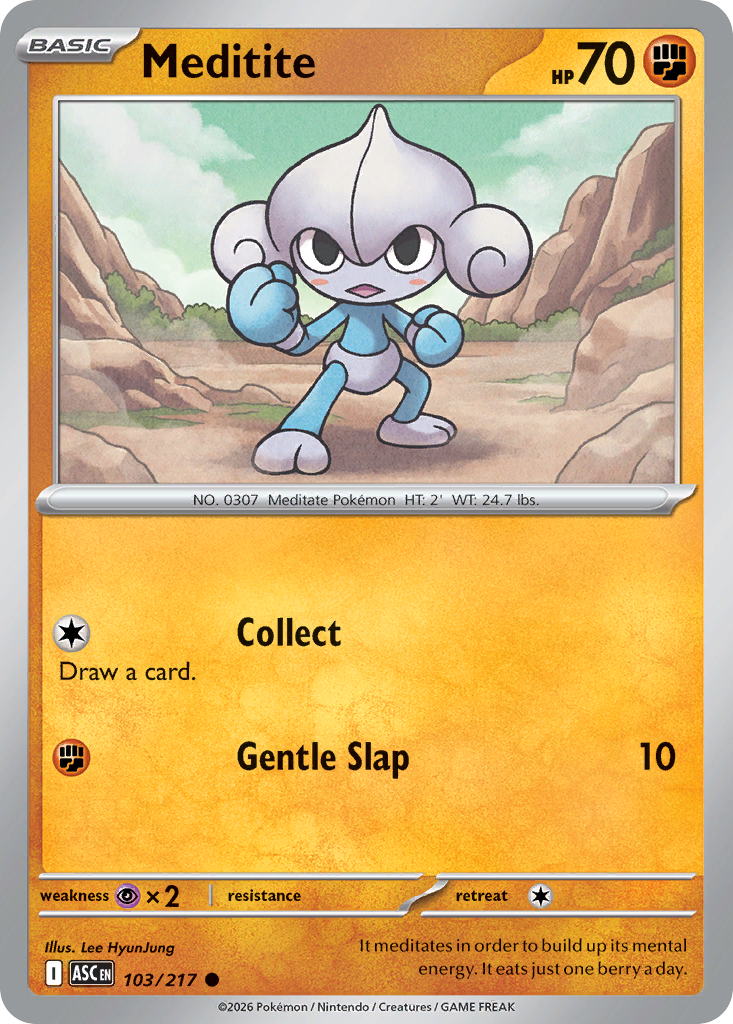 Meditite Pokemon card