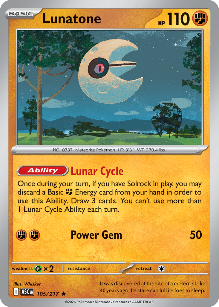 Lunatone Pokemon card