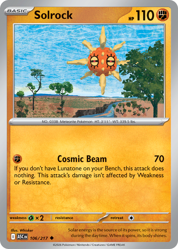 Solrock Pokemon card