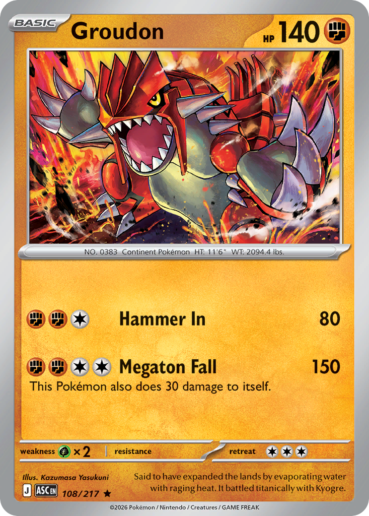 Groudon Pokemon card