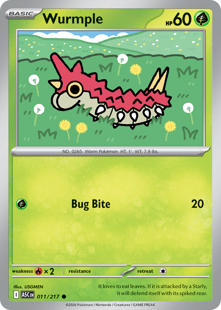 Wurmple Pokemon card