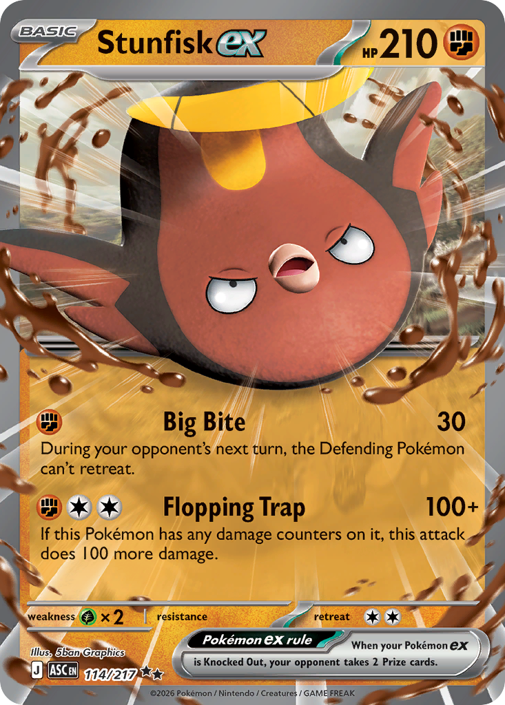Stunfisk ex Pokemon card