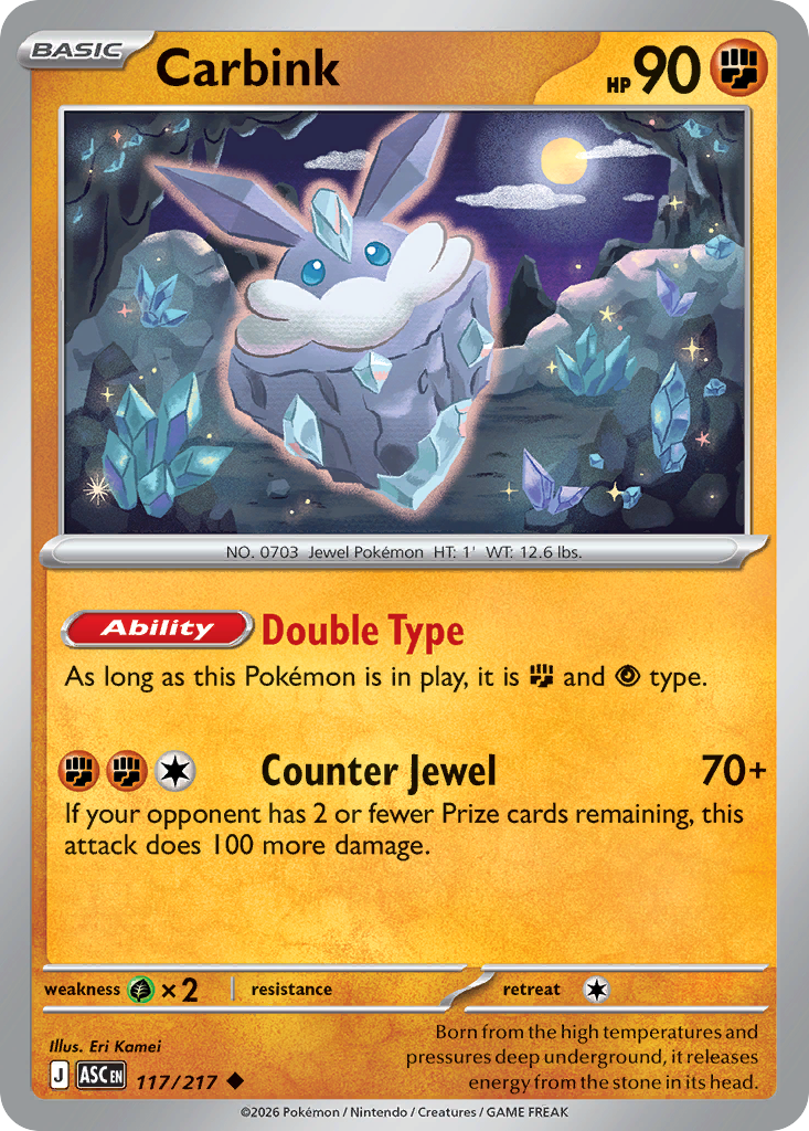 Carbink Pokemon card