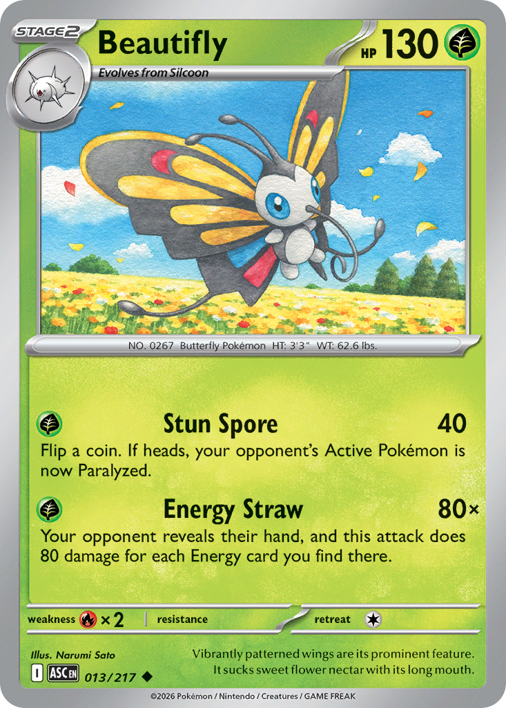 Beautifly Pokemon card