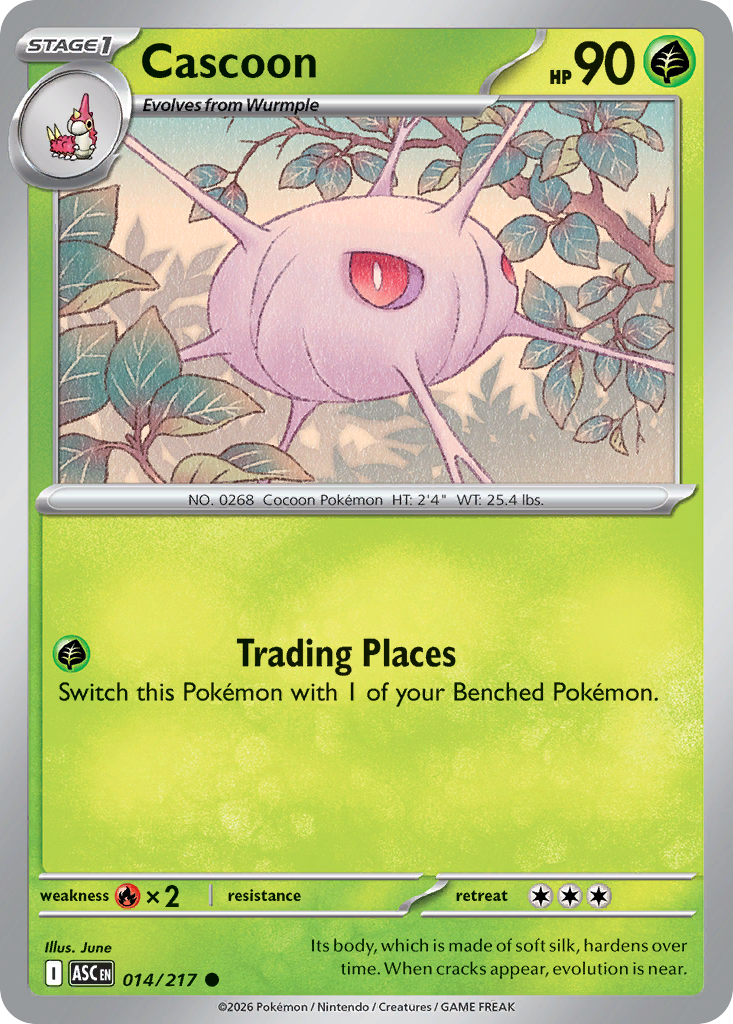 Cascoon Pokemon card