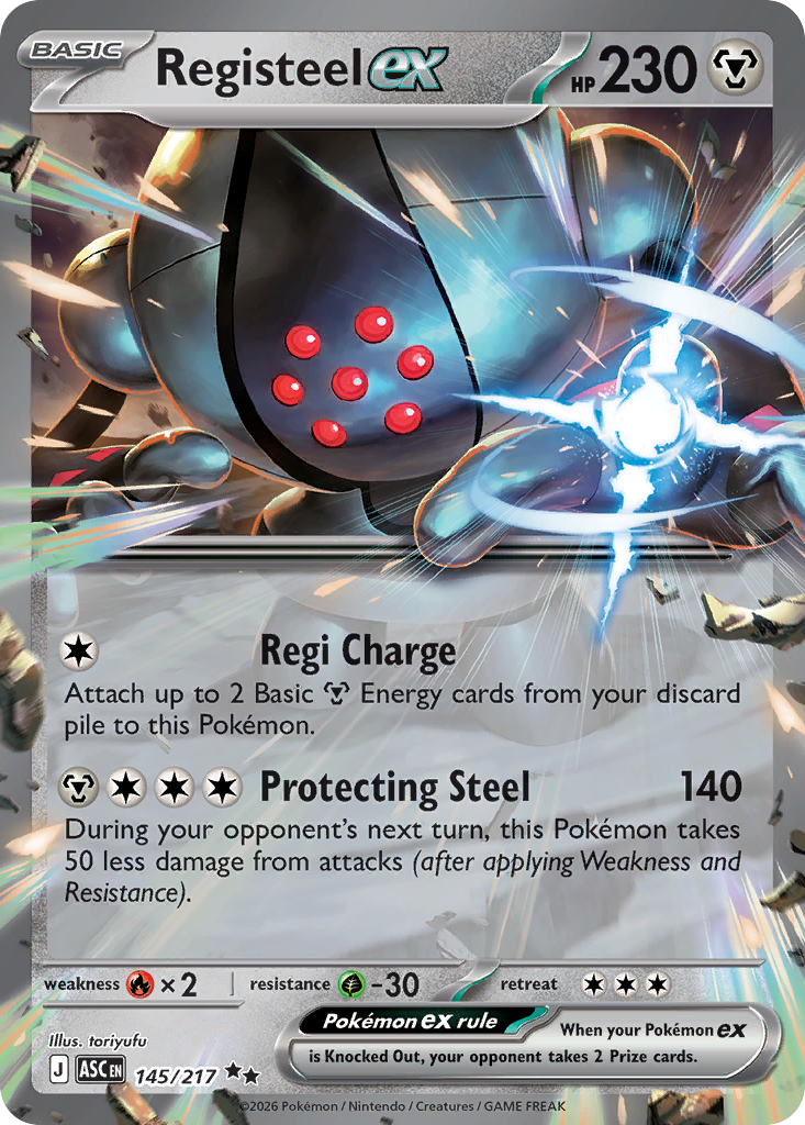 Registeel ex Pokemon card