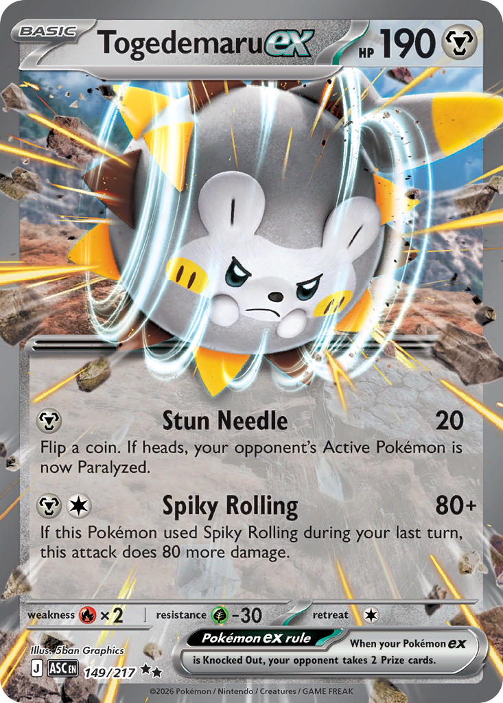 Togedemaru ex Pokemon card