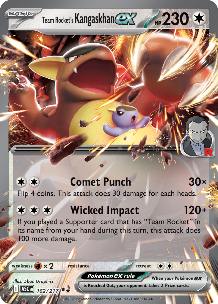 Team Rocket's Kangaskhan ex Pokemon card