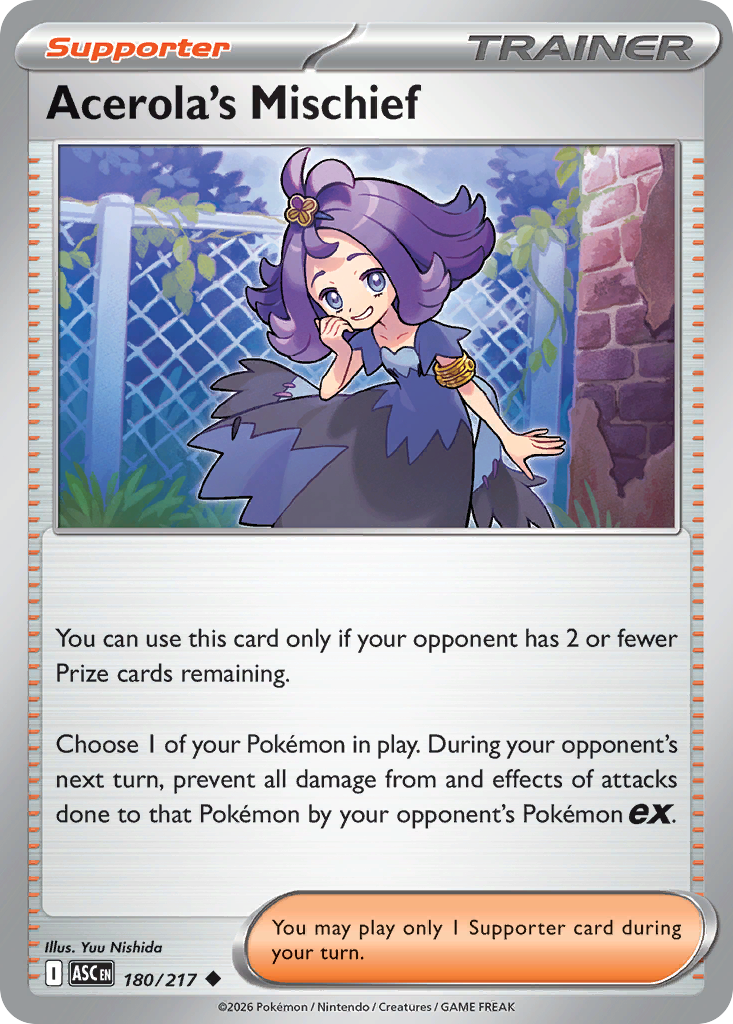Acerola's Mischief Pokemon card