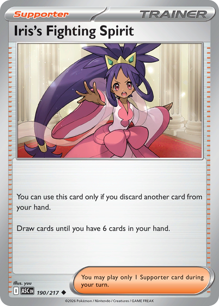 Iris's Fighting Spirit Pokemon card