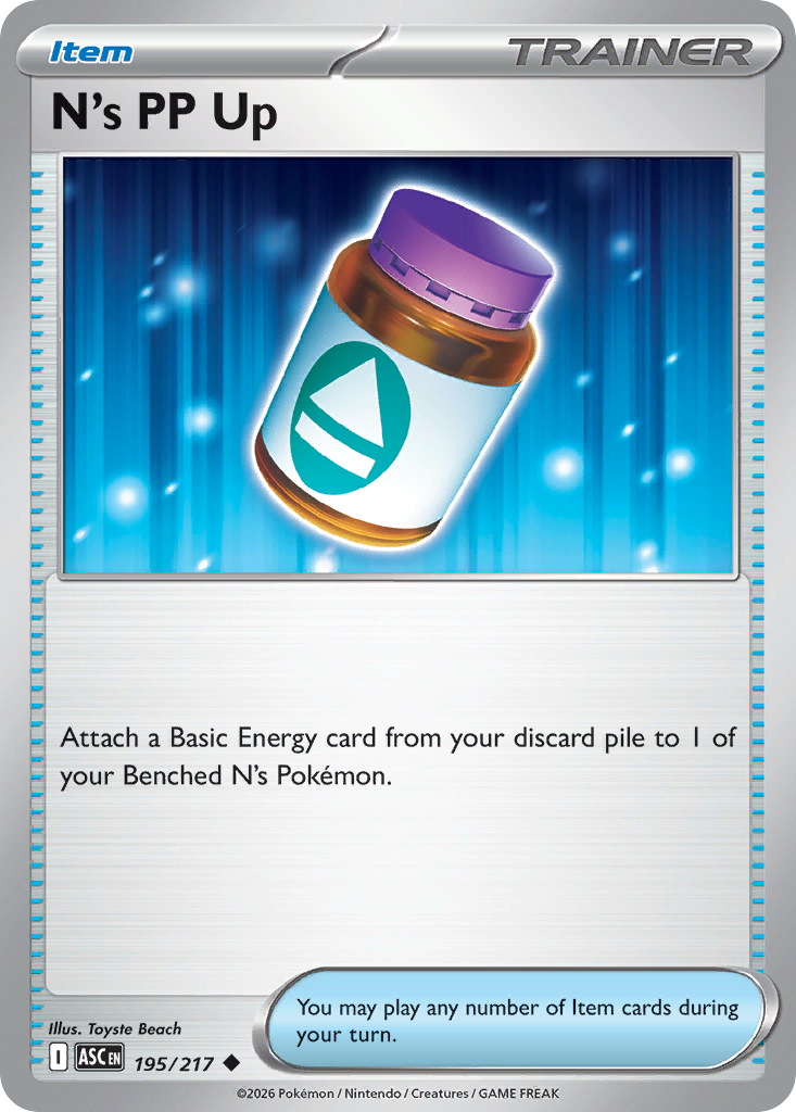 N's PP Up Pokemon card