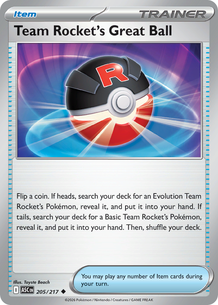 Team Rocket's Great Ball Pokemon card