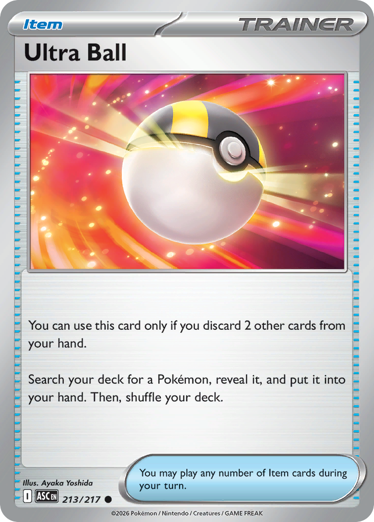 Ultra Ball Pokemon card