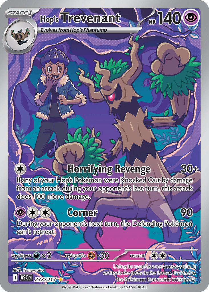 Hop's Trevenant Pokemon card