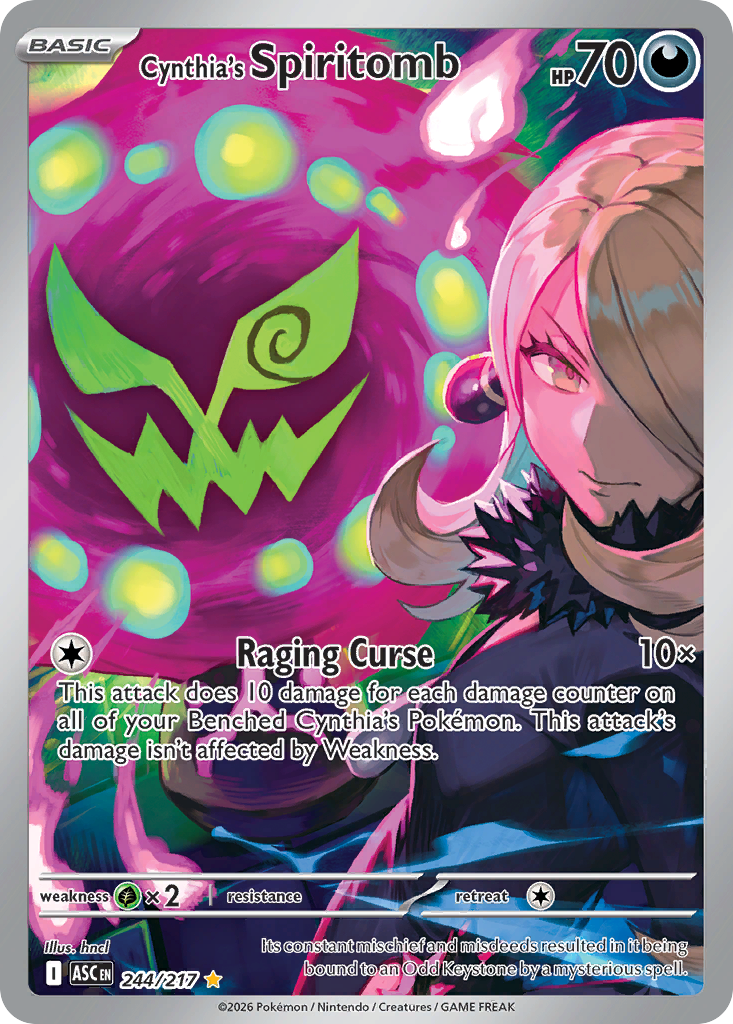 Cynthia's Spiritomb Pokemon card