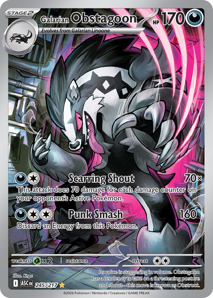 Galarian Obstagoon Pokemon card