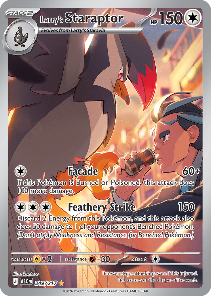 Larry's Staraptor Pokemon card