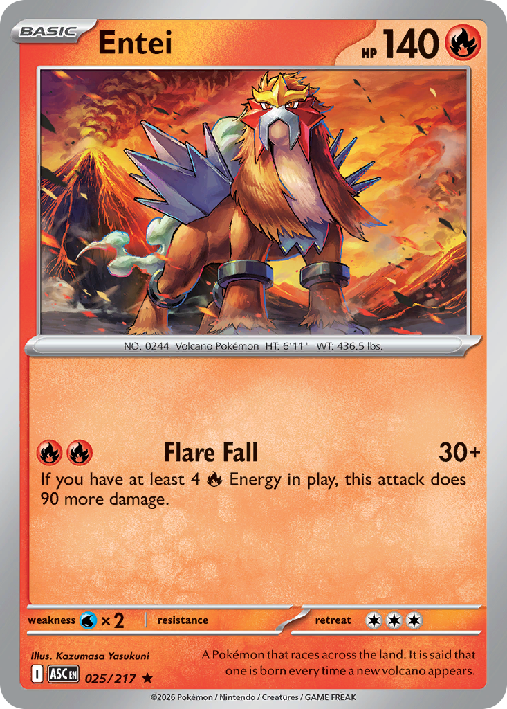 Entei Pokemon card