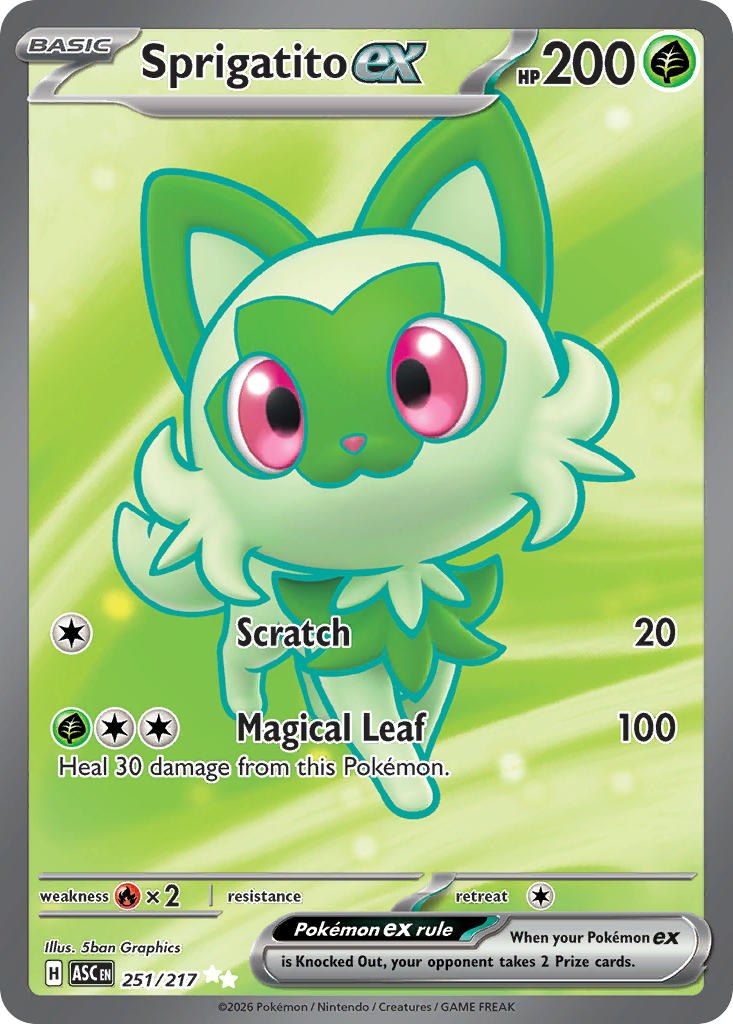 Sprigatito ex Pokemon card