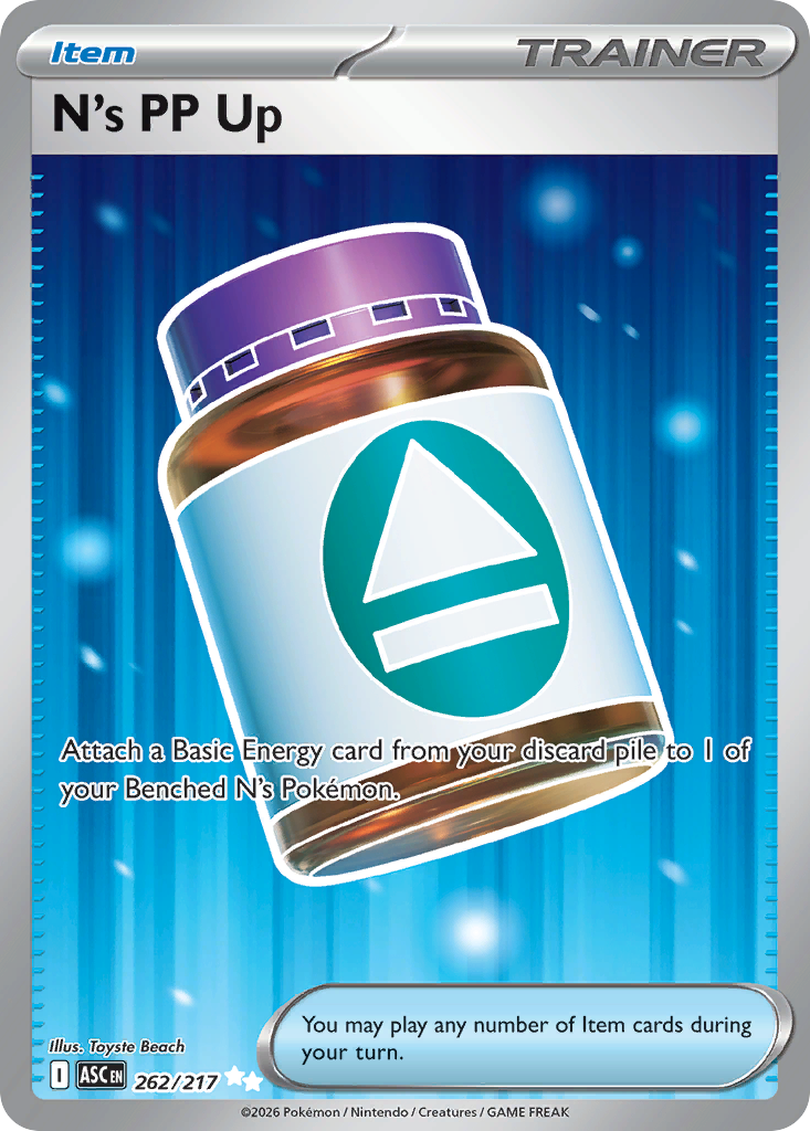 N's PP Up Pokemon card