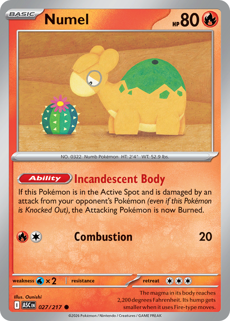 Numel Pokemon card