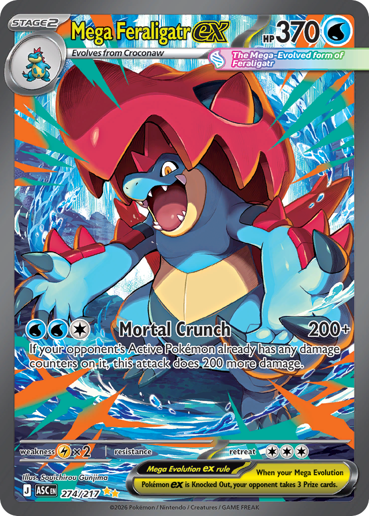Mega Feraligatr ex Pokemon card