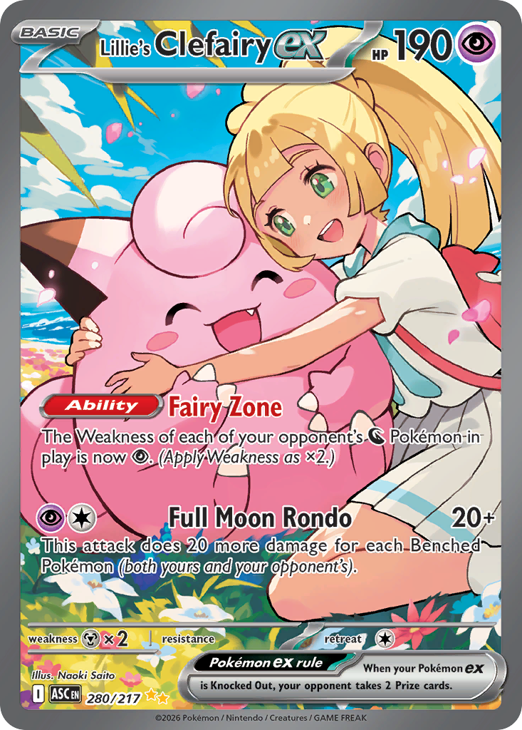 Lillie's Clefairy ex Pokemon card
