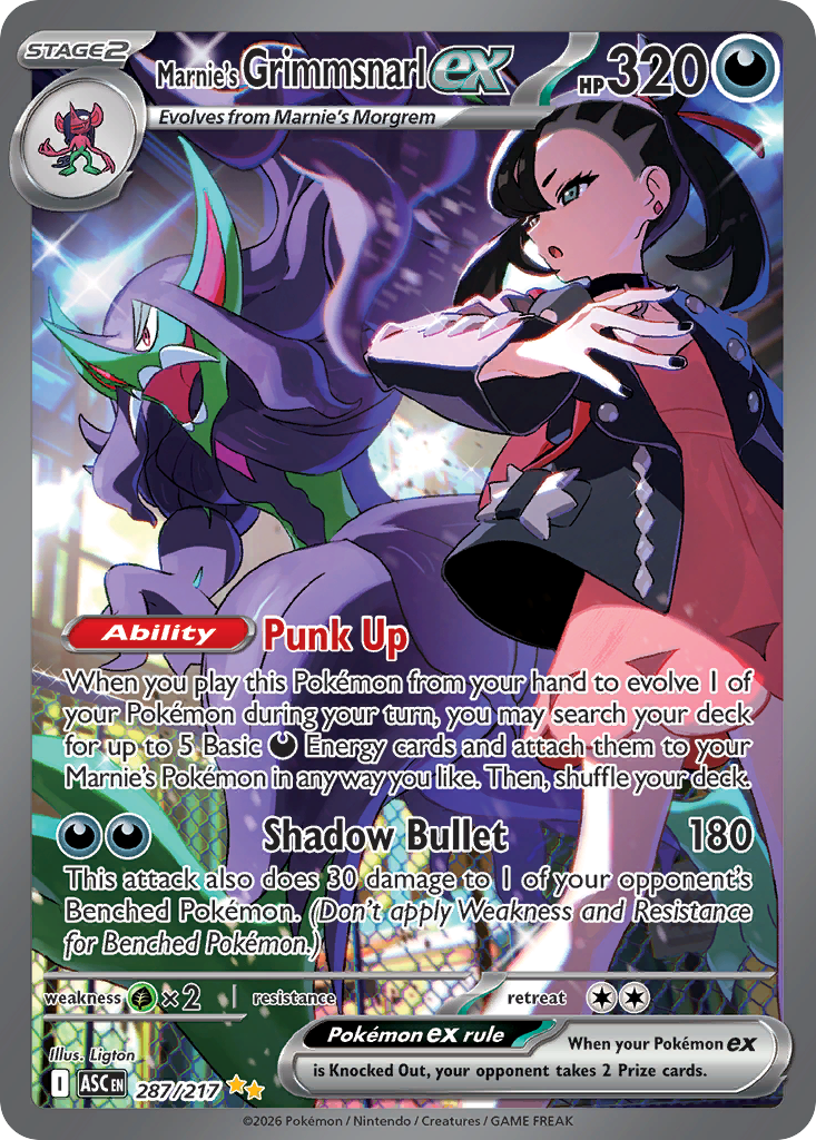 Marnie's Grimmsnarl ex Pokemon card