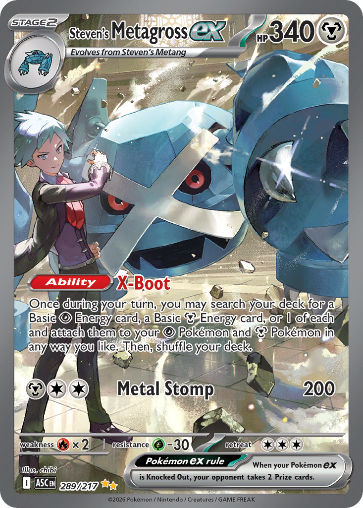 Steven's Metagross ex Pokemon card