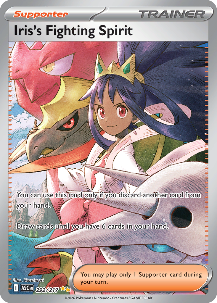 Iris's Fighting Spirit Pokemon card