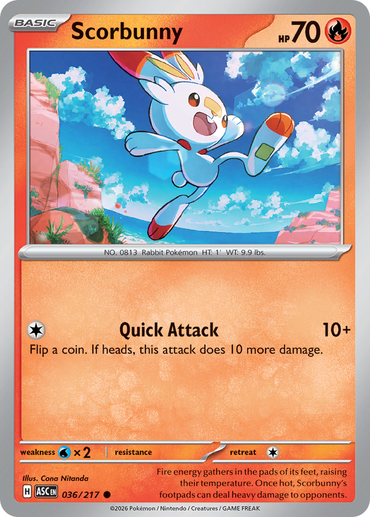 Scorbunny Pokemon card