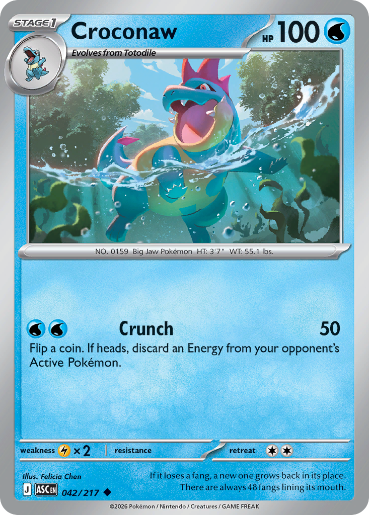 Croconaw Pokemon card