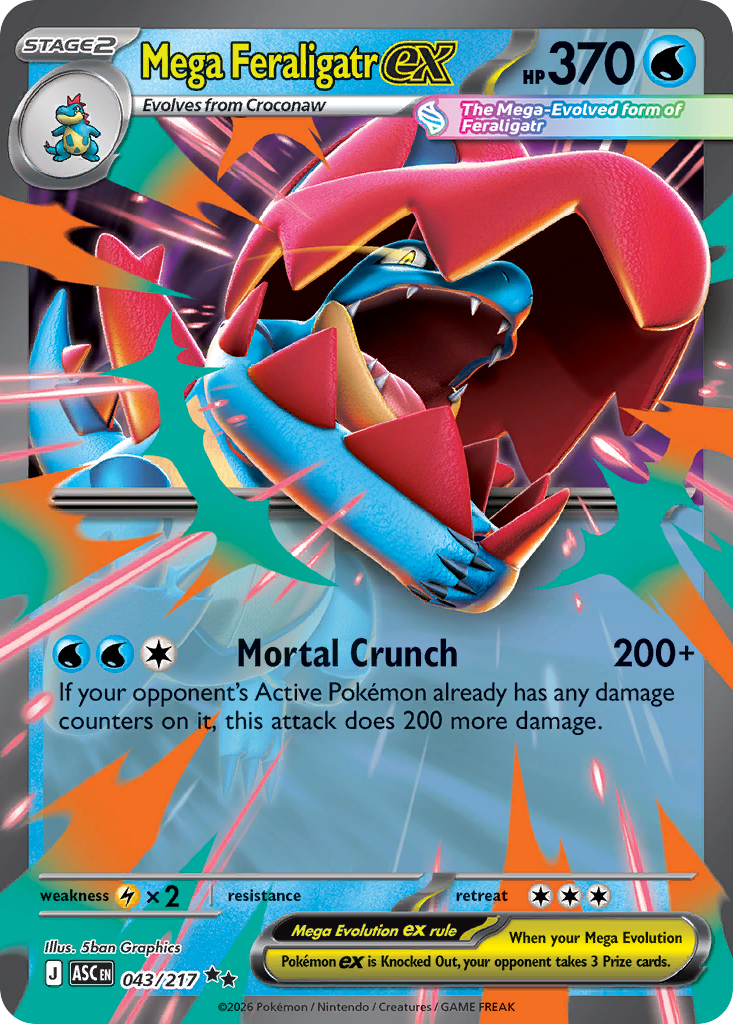 Mega Feraligatr ex Pokemon card
