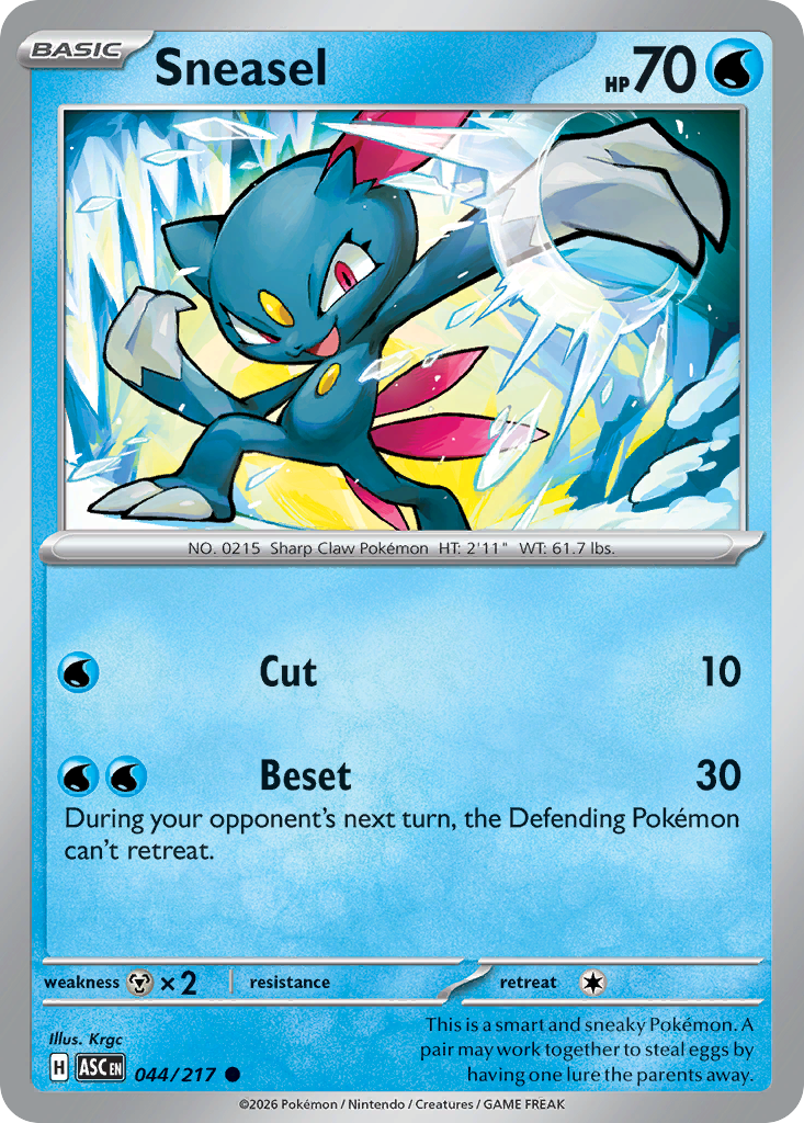 Sneasel Pokemon card