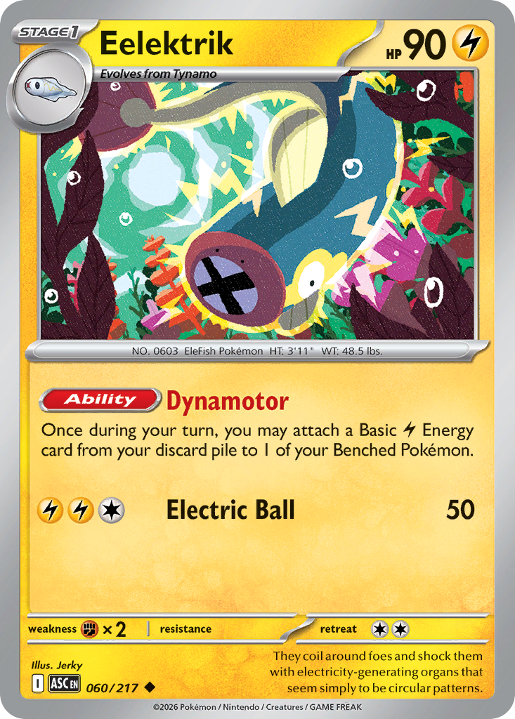 Eelektrik Pokemon card
