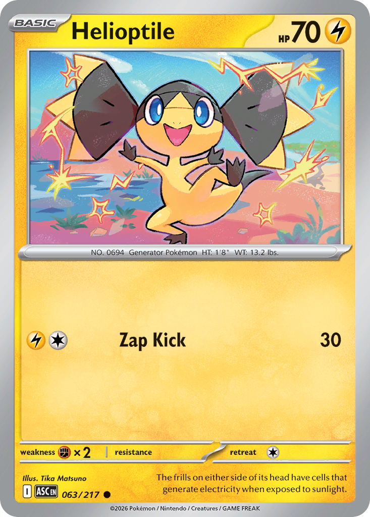 Helioptile Pokemon card