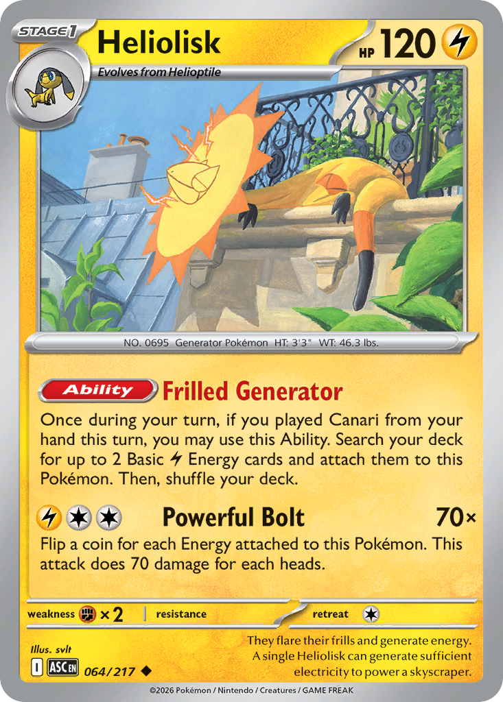 Heliolisk Pokemon card