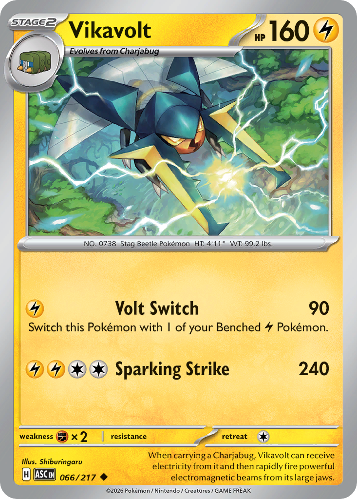 Vikavolt Pokemon card