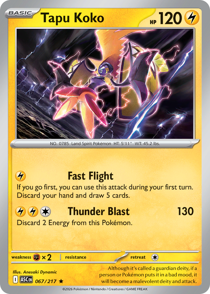 Tapu Koko Pokemon card